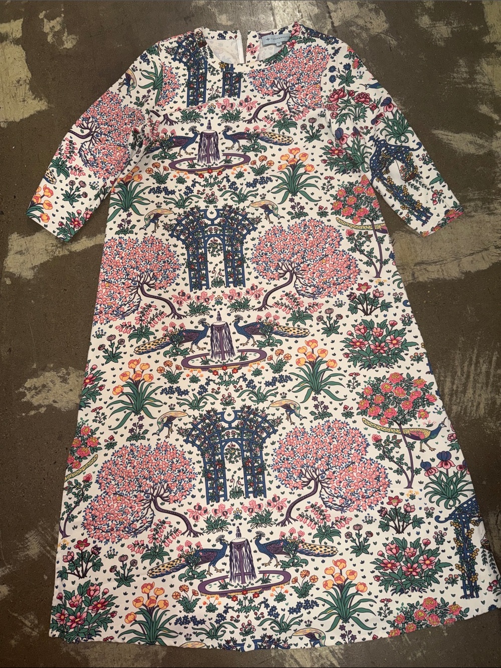 Tuckernuck Colorful Floral Peacock Patterned Maxi Dress